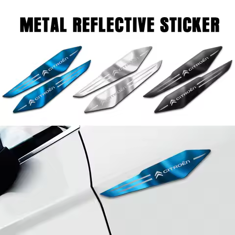 2Pcs/set Car 3D Metal Side Wing Emblem Body Fender Sticker For Citroen Celysee C6 C3 C5 C1 C2 C4 Air