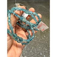 (A205)(4-5mm)Raw grain green Kyanite bracelet