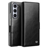 QIALINO Premium Genuine Leather Case for Samsung Galaxy Z Fold 6 Card Slot Wallet Cover For Samsung