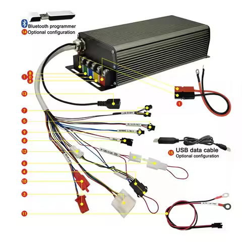 Sabvoton MQ Controller 48V 60V 72V 100A 3000W-5000W For QS 205 50H V3 Bike Motor
