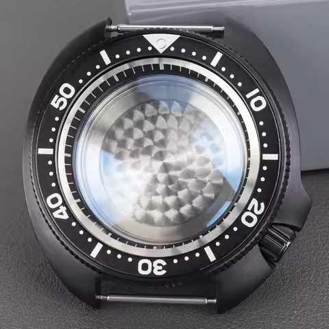 44mm Men's Watch Case Sapphire Crystal For Seiko SKX 6105 Turtle Mod Parts NH34 NH35 NH36 NH38 Movem