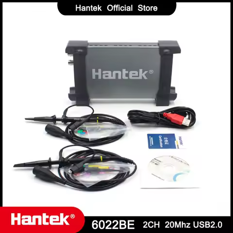 Hantek Official Shop 6022BE Portable USB Digital Storage Virtual Oscilloscope 2 CH 20Mhz 48msa/S Lap