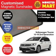 Volkswagen Touran 2015-2019 2nd Gen Sunshades 6 Pieces