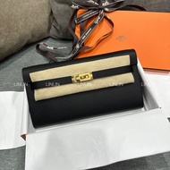 Hermes Kelly to go 黑色金釦