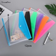 [Prasku] 12 Pieces A4 Binder Pockets Includes 3 Book Rings 11 Holes Contract Folders