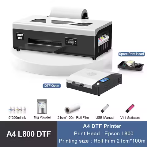 A4 DTF Printer for Epson L805 Printhead 8.5inch Roll DTF Printer Direct to Film DTF Printer For Clot
