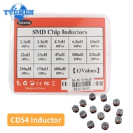 130PCS SMD CD54 Power Inductor Kit 2.2uH~680uH 13 Types CD54 Inductor Assortment Set High-Quality Di