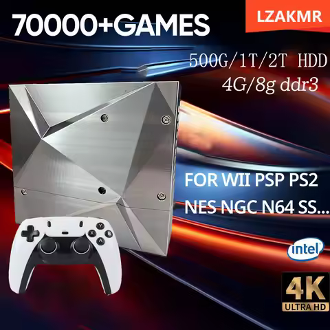 P88 Retro Game Console 2TB HDD 70000+ Games Dual System Win11 & Batocera Plug and Play for Wii PS2 D