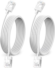 2Pack Ultra Thin Cat 6A Ethernet Cable 25 Ft, Flexible & Slim Rj45 Cat6a LAN Cord Gigabit Applicable