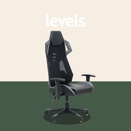 LEVELS Kevin Gaming Chair (Commercial Grade) (Home Office Work PVC Mesh Seat with Nylon Plastic Base)
