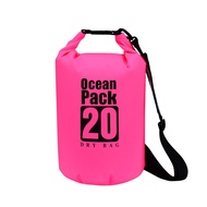 แบบพกพา10L 20L Ocean Pack กระเป๋ากลางแจ้งกระเป๋ากันน้ำว่ายน้ำล่องแก่งกระเป๋าชายหาดสายรัดปรับได้ขนาดก