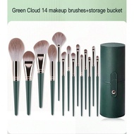 ชุดแปรง Makeup 14 ชิ้นที่ไม่ก่อให้เกิดการแพ้ พร้อมกล่องเก็บ เหมาะสำหรับทุกประเภทผิว มีขนแปรงนีลอนและ