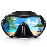 Adult Diving Mask, Professional Snorkel Goggles, Anti-Leak Diving Goggles, 180° Pano Anti-Fog Swimmi