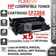 5 Units Compatible CF226X 226 26X Premium Toner For M402d M402dn M402n M402m MFP M426dw M426fdn M426