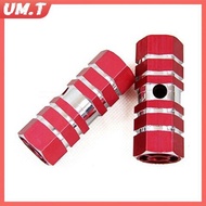 UM.T 2Pcs Aluminum M TB Bike Bicycle A xle Pedal Non-slip Front Rear A xle Foot Pegs Bicycle Socle F