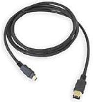 PREMIUM QUALITY FIREWIRE 400 6-PIN TO 4-PIN CABLE, 5 METERS (16.4 FEET), GOLD-PL