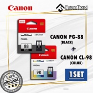 Canon PG-88 (Black) + CL-98 (Color) Genuine Ink Cartridge Combo Set ( for E500 / E510 / E600 / E610