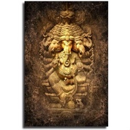 Indian God Statue Wall Art Indian Ancient Mythology Ganesha Wall Decoration Painting Canvas Art Post