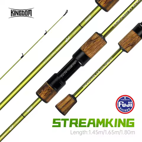 Kingdom StreamKing S7 Update Fishing Rod Fuji O Ring Carbon Fiber 72g Ultralight 2 Sections UL L Pow