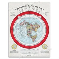 New Standard Map The World Alexander Gleason 1892 Flat Earth Map Globe 807