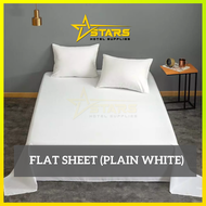 STARS White Flat Sheet Hotel/Cadar Putih Hotel/Cadar Hotel Queen/White Bedsheet Hotel Quality/酒店床单