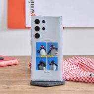 PINGU四格表情包防摔透明SAMSUNG手機殼