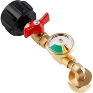 Propane Refill Adapter with Valve and Gauge Upgraded QCC1 Propane Refill Elbow Adapter Compatible wi