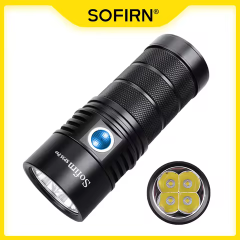 Sofirn Powerful SP36 Pro 8000lm LED Flashlight 4*SST40 USB C Rechargeable 18650 Torch