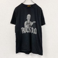 古著辛普森一家 AC/DC 短袖印花T卹，黑色，L碼