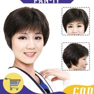 Hair Toupee Wanita Rambut Asli / Wig Wanita Pendek Rambut Asli Wig