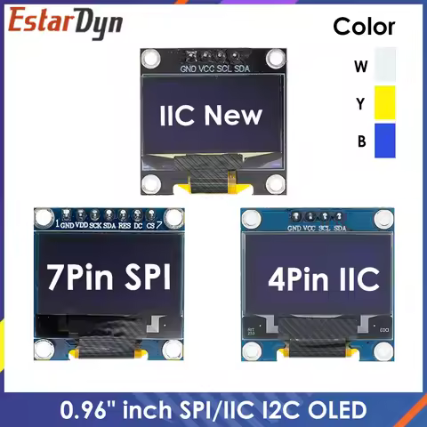 Original 0.96" OLED SPI/IIC I2C white/blue/yellow blue 0.96 inch OLED module 128X64 OLED LCD LED Dis