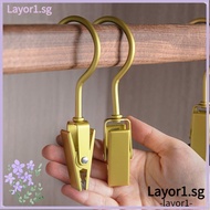 LAYOR1 1pcs Multifunctional Hook Clip, Non-slip With Hook Storage Clip, Quality Metal Aluminum Alloy Seamless Clothes Hangers Hat