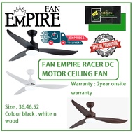 FAN EMPIRE Racer DC Ceiling Fan with 2-Year Onsite Warranty c/w 24W LED Light