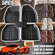 5 pcs/ set universal car floor matting Waterproof car auto floor mats floor liner pu leather