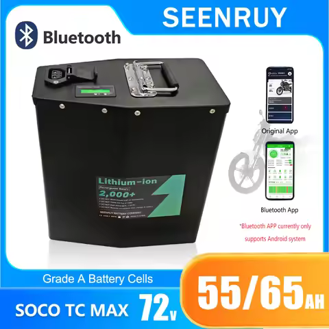 Seenruy Super SOCO Battery 72V 55AH 65AH Original Replacement Large Capacity Support Battery Capacit