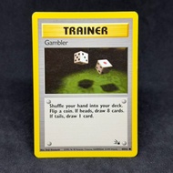 Vintage Pokemon TCG Gambler 60/62 1999 Fossil Trading Card Game