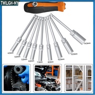 【1.29】 Deep Hole Socket Wrench 4.0-14mm Hex Socket 1/4 Batch Rod Electric Socket