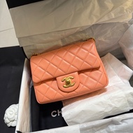 可議價！Chanel金球方胖子（珊瑚粉橘）、芯片款