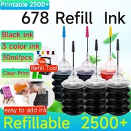 Compatible hp 678 ink hp 678xl black hp678 hp678xl refillable ink HP1018 1518 2515 2548 2648 3515 35