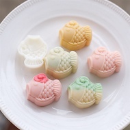 月餅模具 mooncake mould 25g Rose Koi Mung Bean Cake Mould Mooncake Mould Nanas Crisp Chinese Pastry Moul