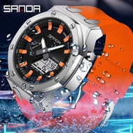 SANDA 3309 Casual Sport Quartz Watch For Men G Style Shock Military Sports Watches Waterproof Electronic Multi-Function Fashion Men's Wrist Watches