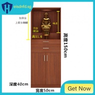 Buddha Shrine Stand Cabinet with Door Solid Wood Desk Altar Buddha Cabinet God of Wealth Guanyin Shrine Cabinet Worship Guan Gong Statue Cabinet k1YL