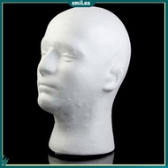 smiles|  Male Mannequin Head Foam Wig Stand Manikin Head Wig Cap Holder for Store Salon Home