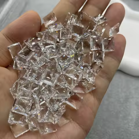 20Pcs Multi-Shapes Nail Transparent White Pointed-Bottom Charms 3D DIY Nail K9 Glass Quality Rhinest