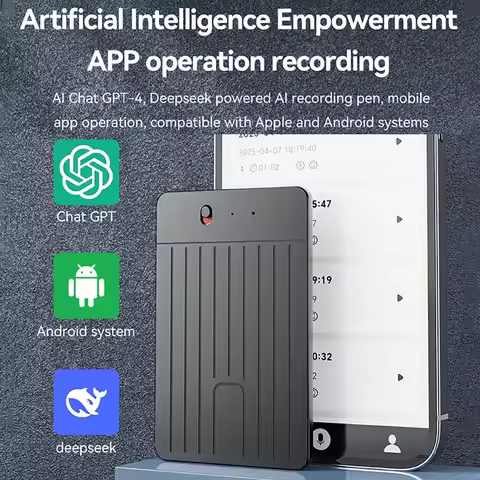 Portable ChatGPT-4 AI Voice Recorder Intelligent Note Voice Recorder Rechargeable AI Notetaking Devi