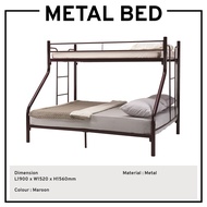 Metal Bunk Bed Double Decker Bedframe Queen With Single Bed Metal Bed