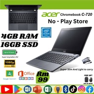 New Model Acer C740 Chromebook play store laptop 11.6 inch HD Screen with Charger 4GB RAM 16GB SSD L