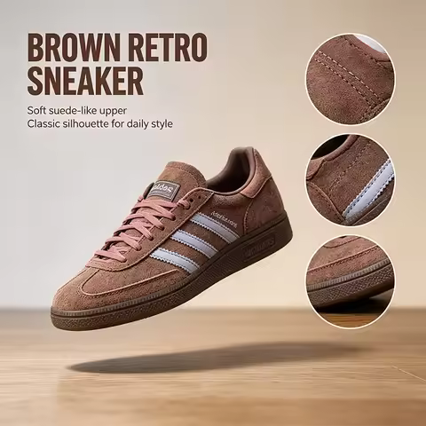 Adidas Official Genuine IH1503 HANDBALL SPEZIAL W Brown Retro Casual Women Comfortable Walking Shoes