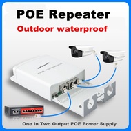 Poe Extender สวิตช์ขยาย 200 เมตร เอาท์พุต 48V POE Repeater กันน้ํา สําหรับกล้องวงจรปิด