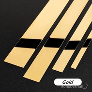 YQ9 1 Roll Gold Wall Sticker Stainless Steel Flat Decorative Lines Titanium Wall Ceiling Edge Strip Mirror Living Room D